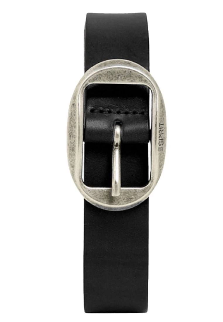 ESPRIT Mit Vintage-Schnalle, Aus Leder - Riem - Black 2 ESPRIT Mit Vintage-Schnalle, Aus Leder - Riem - Black - Afbeelding 2