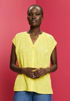 ESPRIT Kurzarm Mit Print - Overhemdblouse - Light Yellow -Esprit b59f8e52cfd74c1eb100e2517f33ed83