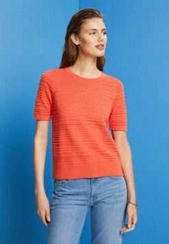 Edc By Esprit T-Shirt Print - Coral Orange -Esprit b61b322589414c7b86bdc2bd91465f44