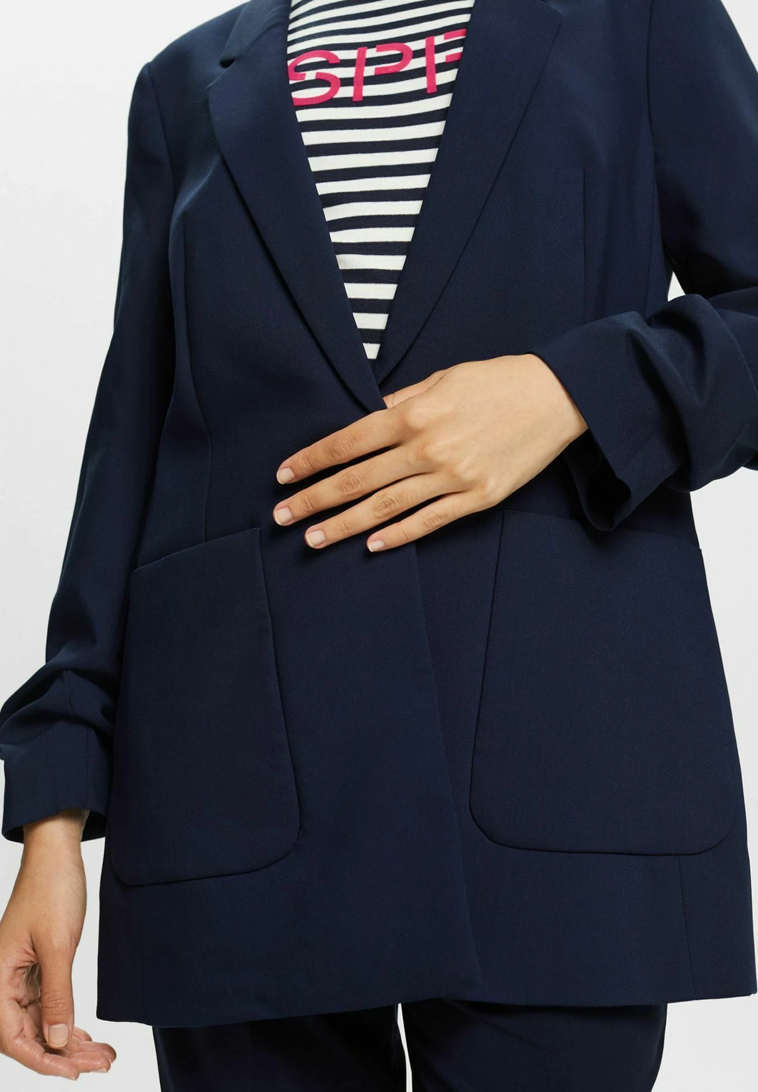 ESPRIT Halflange Jas - Navy 4 ESPRIT Halflange Jas - Navy - Afbeelding 4