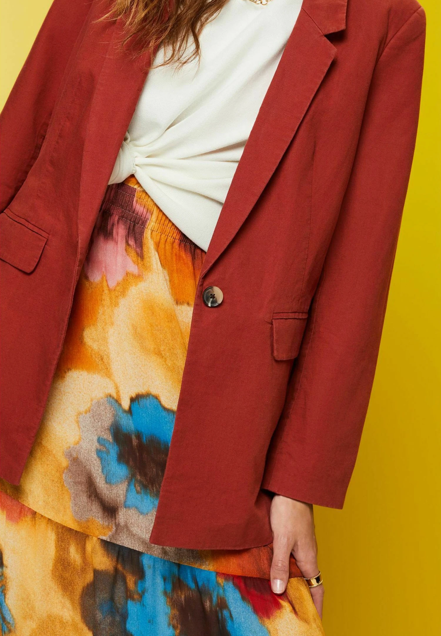 ESPRIT Halflange Jas - Terracotta New 7 ESPRIT Halflange Jas - Terracotta New - Afbeelding 7