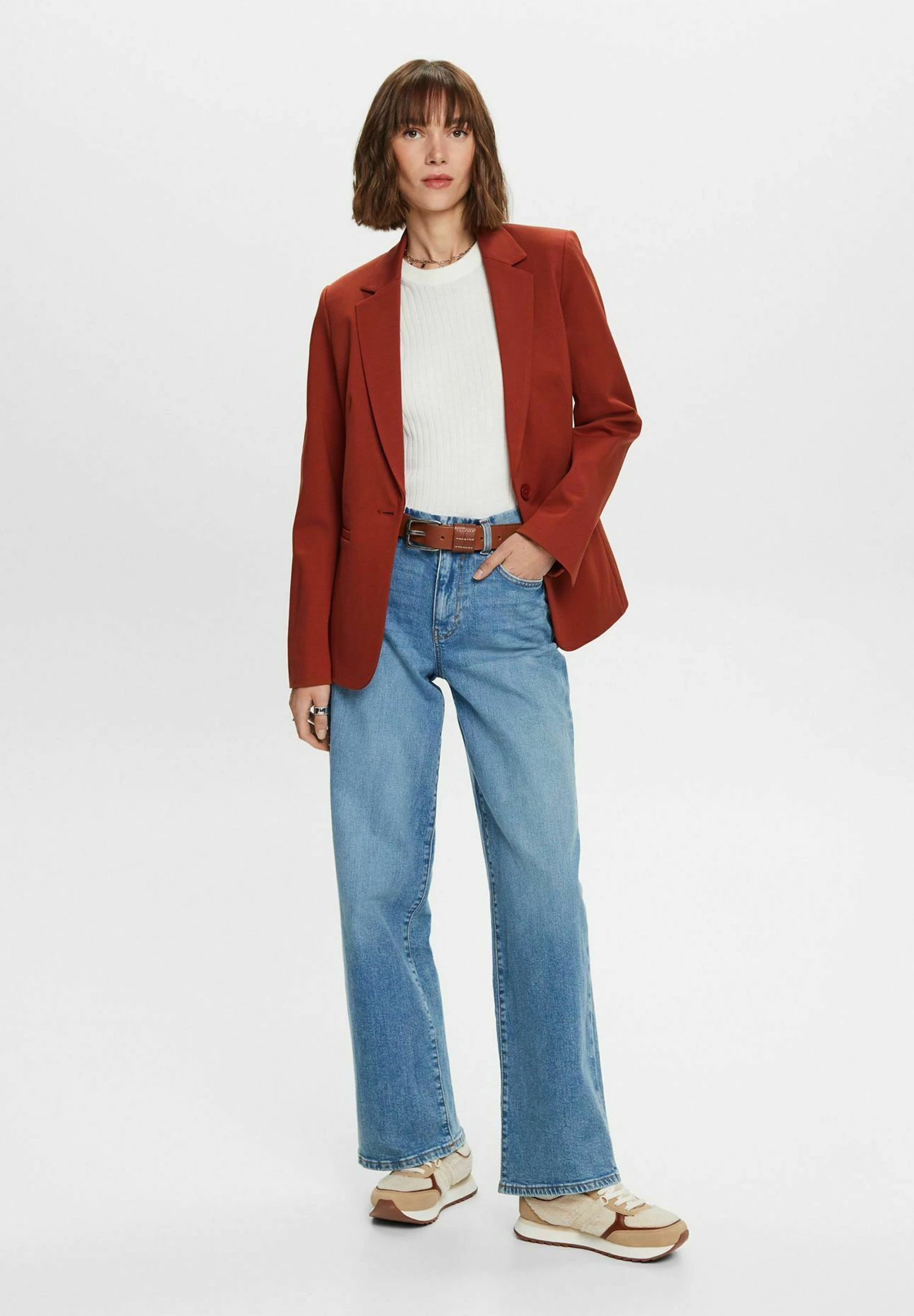 ESPRIT Halflange Jas - Rust Brown 2 ESPRIT Halflange Jas - Rust Brown - Afbeelding 2