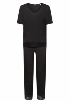 ESPRIT Mit Spitze Lenzing™ Ecovero™ - Pyjama - Black -Esprit c840a9a229874acbadd7d762d92be524