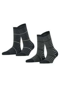 ESPRIT Fine Stripe 2-Pack - Sokken - Black