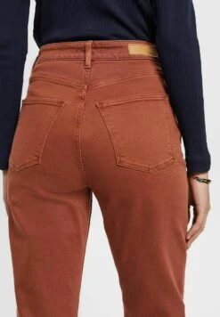 Edc By Esprit Cropped Mit Fransensaum - Slim Fit Jeans - Rust Brown -Esprit cc4af7ec74804de596f78578767bb112