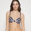ESPRIT Brela Beach Padded Plunge Bra Stripe - Bikinitop - Navy