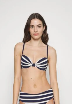 ESPRIT Brela Beach Padded Plunge Bra Stripe - Bikinitop - Navy