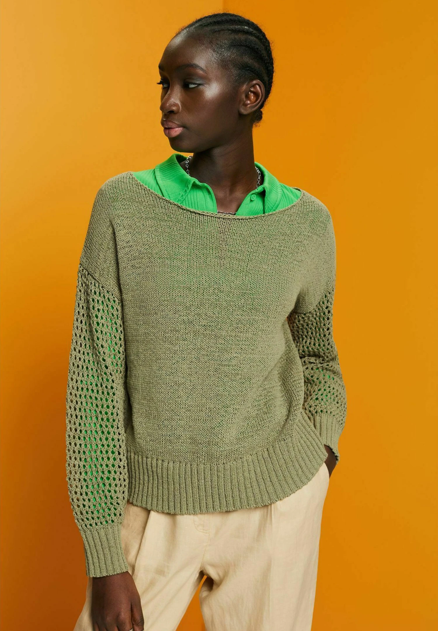 ESPRIT Lockerer- Trui - Light Khaki 5 ESPRIT Lockerer- Trui - Light Khaki - Afbeelding 5