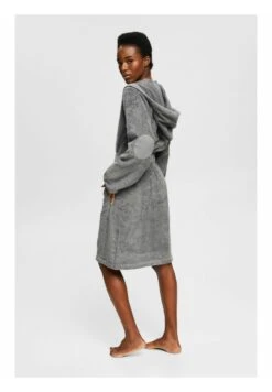 ESPRIT Mit Fixiertem Bindegürtel - Badjas - Anthracite -Esprit d2f5b60e56854e30bc4f42219804bc35