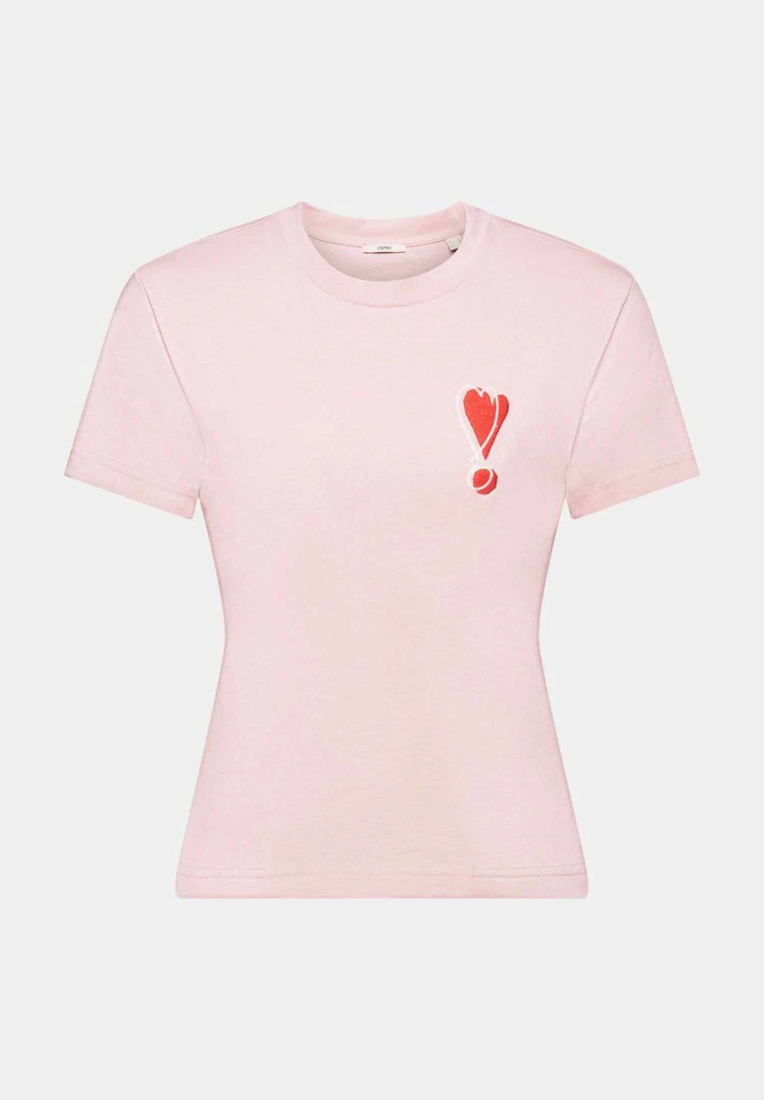 ESPRIT Mit Gesticktem Herzmotiv - T-Shirt Print - Pink 7 ESPRIT Mit Gesticktem Herzmotiv - T-Shirt Print - Pink - Afbeelding 7