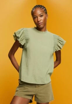 Edc By Esprit Blouse - Light Khaki -Esprit d9532974f7324bbfa92a4ba02364bcd4