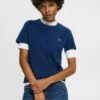 ESPRIT Mit Logo Stickerei - T-Shirt Basic - Ink