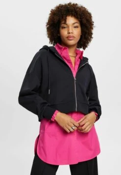 Edc By Esprit Gecroppter Mit Zipper - Sweater Met Rits - Black