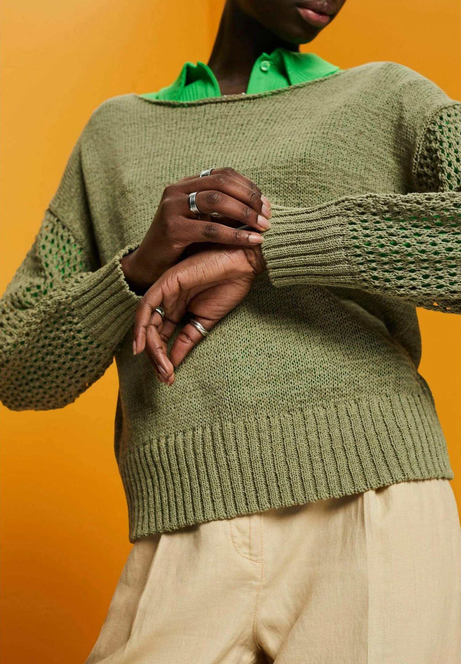 ESPRIT Lockerer- Trui - Light Khaki 7 ESPRIT Lockerer- Trui - Light Khaki - Afbeelding 7