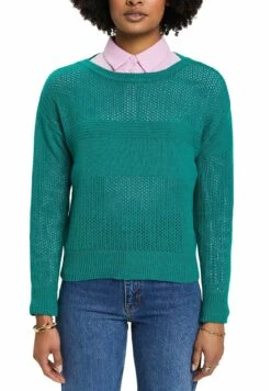ESPRIT In Pointelle Optik - Trui - Emerald Green