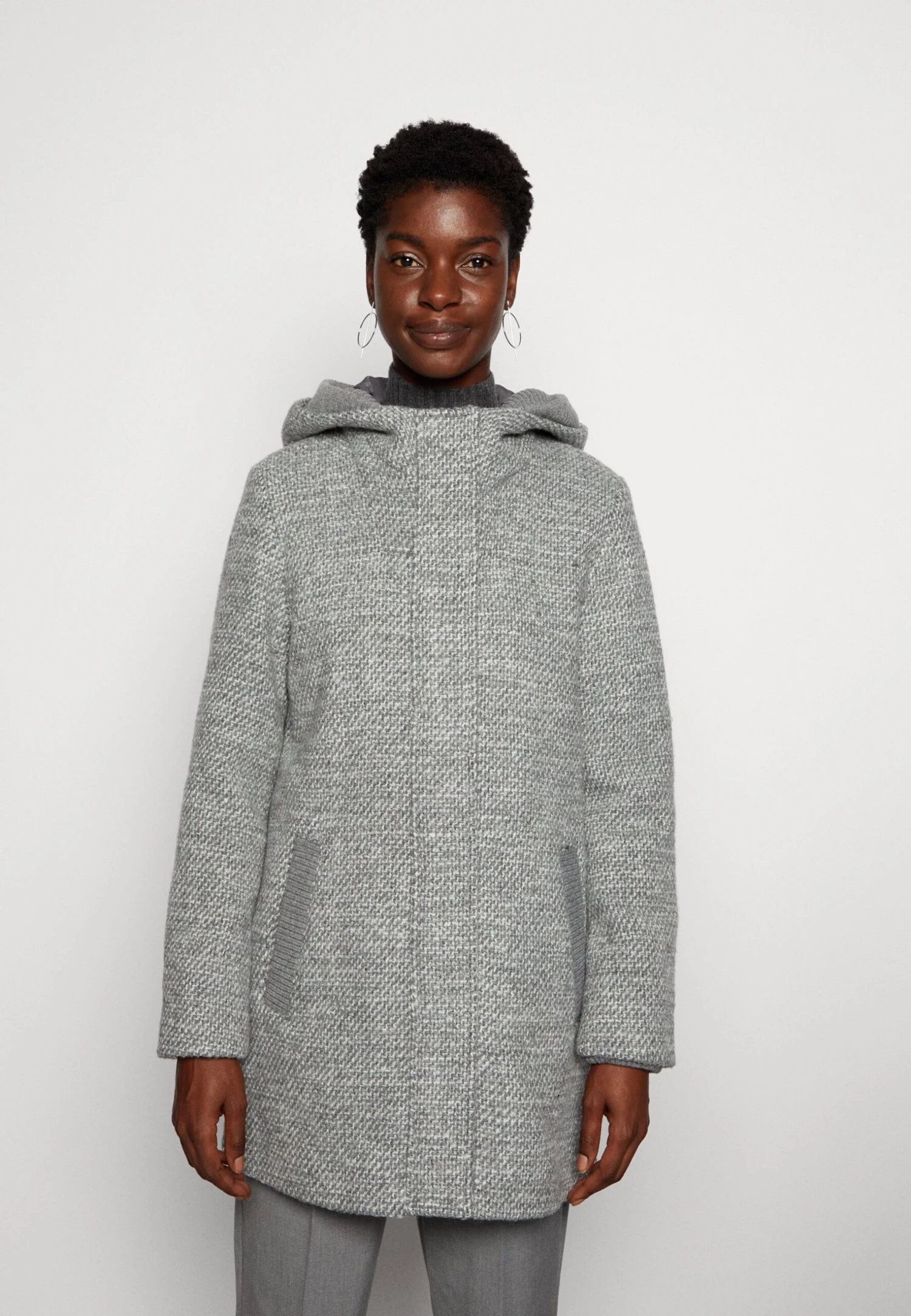 ESPRIT Coat - Halflange Jas - Light Grey 1 ESPRIT Coat - Halflange Jas - Light Grey