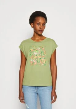 ESPRIT Stitch Detail - T-Shirt Print - Pistachio Green