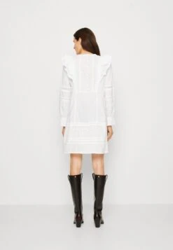 ESPRIT Embro Stripe - Blousejurk - White -Esprit f3f1cb8f6e16484b877a0ecf87aed12c