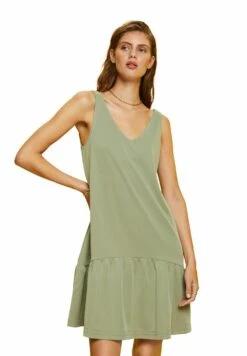 Esprit 21 ESPRIT Gebreide Jurk - Light Khaki
