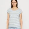 ESPRIT Stripe - T-Shirt Print - Light Blue/Lavender