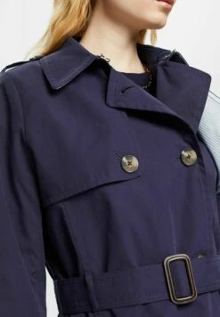 ESPRIT Kurzer Mit Gürtel - Trenchcoat - Navy -Esprit fa9823645b0442ec8a2113b09032a8c6
