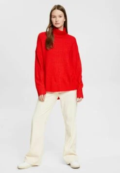 ESPRIT Rollkragen In Mouliné - Trui - Red -Esprit fc312194f82b44be83b42eb584f1ae2f